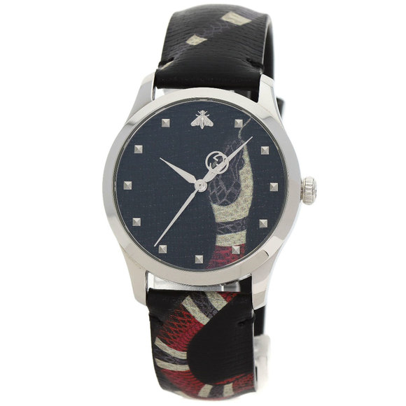Gucci YA1264007A G-Timeless Le Marché des Merveilles Kingsnake Watch in Stain... - Picture 1 of 11